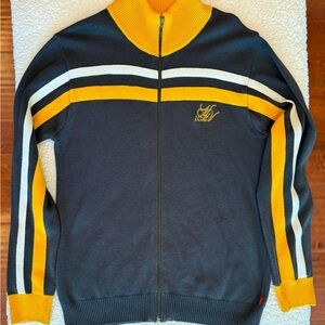 NWOT s.Oliver zip-up soft cotton knit sweater. Unisex /Men’s sz L